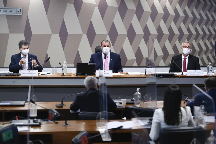 STF: no documento aprovado pelos senadores, a CPI pedia ainda para que Google, Facebook e Twitter fornecessem uma série de informações de Bolsonaro (Edilson Rodrigues/Agência Senado)