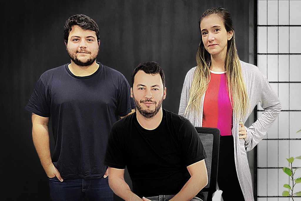 Marcos Salama, Fernando Carrasco e Laura Camargo, fundadores da Inventa: startup capta R$ 30 milhões em rodada seed (Inventa/Divulgação)