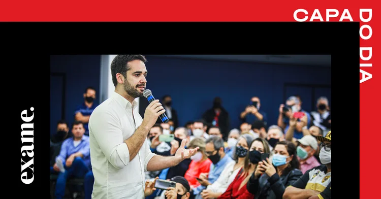 Eduardo Leite em evento em São Paulo. (Rodger Timm/Divulgação)