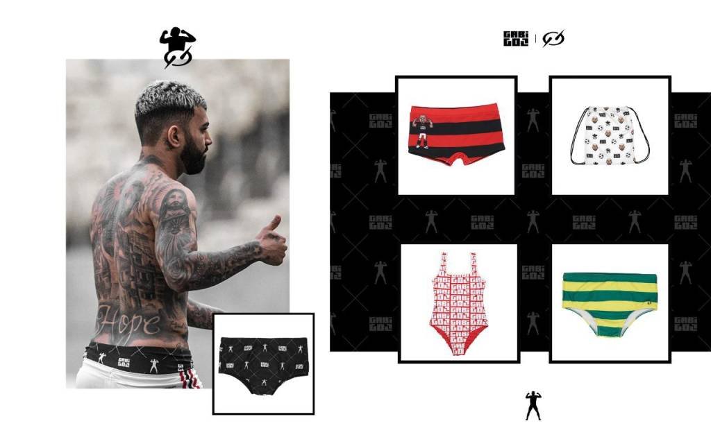 Com Gabigolzinho, Gabigol lança collab de beachwear com Blueman