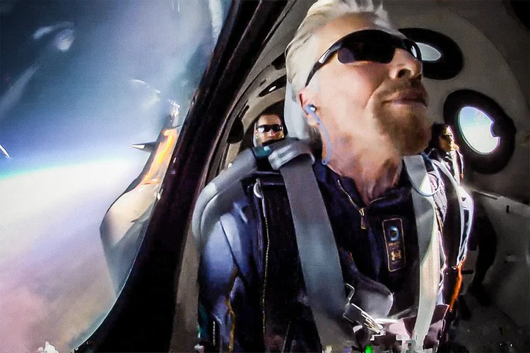 Richard Branson: bilionário foi ao espaço em foguete da Virgin Galactic (Virgin Galactic/Divulgação)