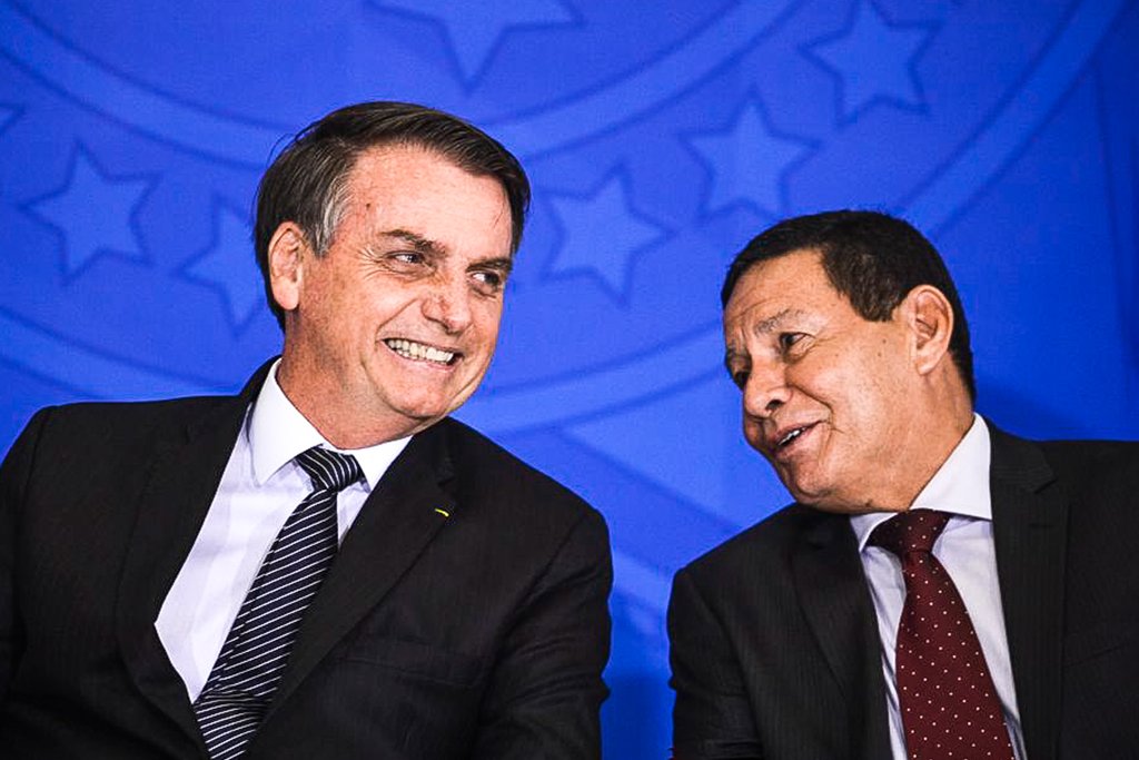 O presidente Jair Bolsonaro e o vice-presidente Hamilton Mourão. (Valter Campanato/Agência Brasil)