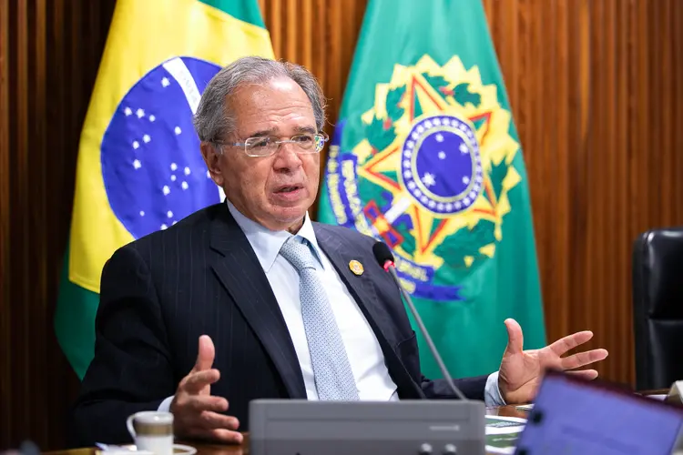 Paulo Guedes: em entrevista, o ministro pediu que o presidente do Senado, Rodrigo Pacheco (PSD), dê andamento às reformas propostas pelo governo (Washington Costa/ASCOM/ME/Flickr)