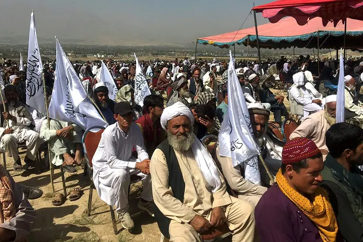 Encontro de simpatizantes do movimento Talibã em Cabul, em 3 de outubro de 2021 (AFP/AFP)