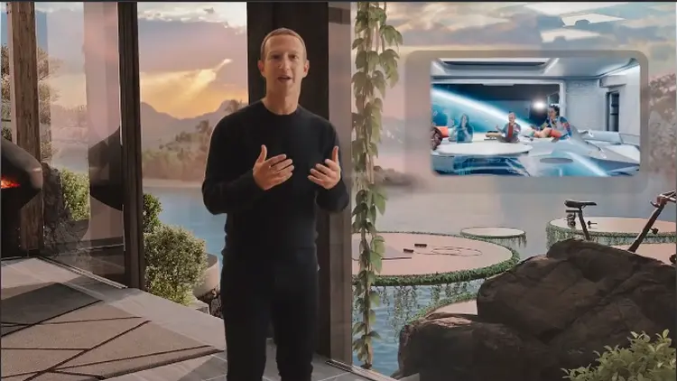 Mark Zuckerberg no metaverso, o ambiente virtual em que o Facebook aposta | Foto: Reprodução (Reprodução/Facebook)