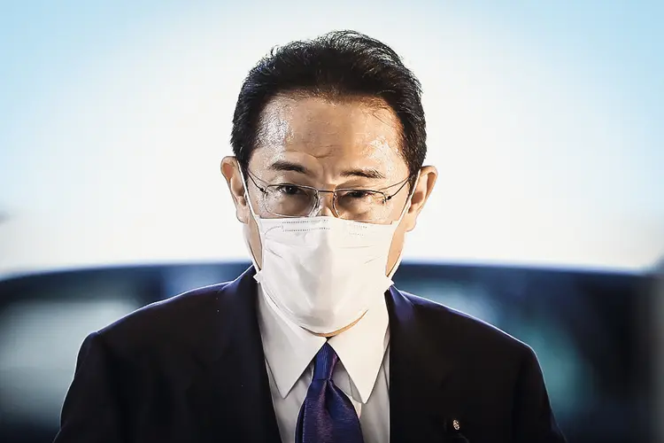 Fumio Kishida: primeiro-ministro japonês definiu nova meta de gastos para os próximos cinco anos (Issei Kato/Reuters)
