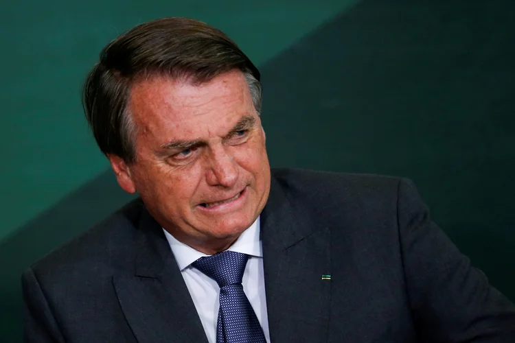 Presidente Jair Bolsonaro durante cerimônia no Palácio do Planalto  (Adriano Machado/Reuters)