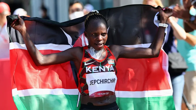 A atleta Peres Jepchirchir. (Feline Lim/Reuters)