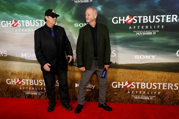 Atores do elenco original de "Caça Fantasmas". (Mike Segar/Reuters)