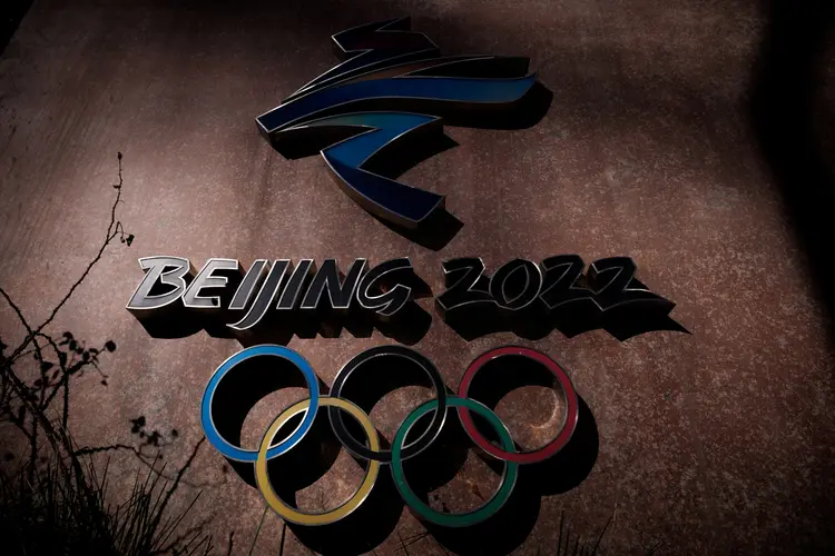 Logo da Olimpíada de Inverno Pequim 2022. (Thomas Peter/Reuters)