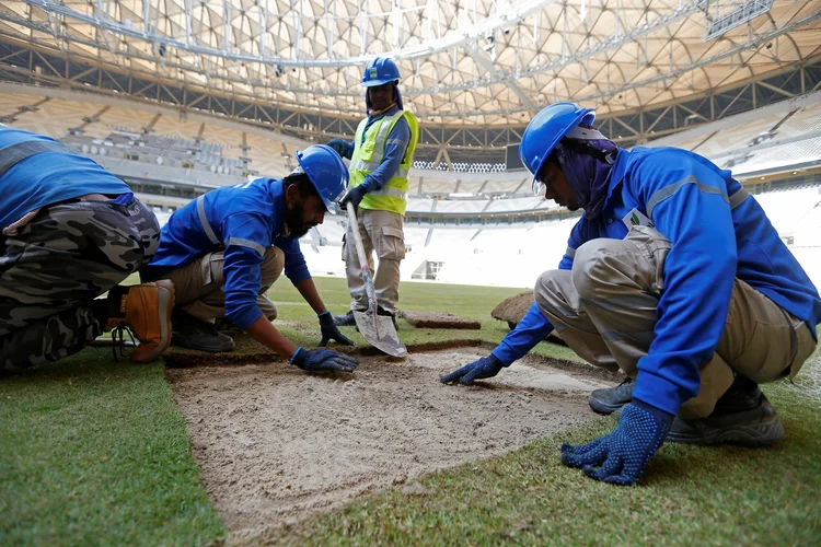 Estádio Lusail, no Catar, que será um dos palcos da Copa do Mundo de 2022 (Hamad I Mohammed/Reuters)
