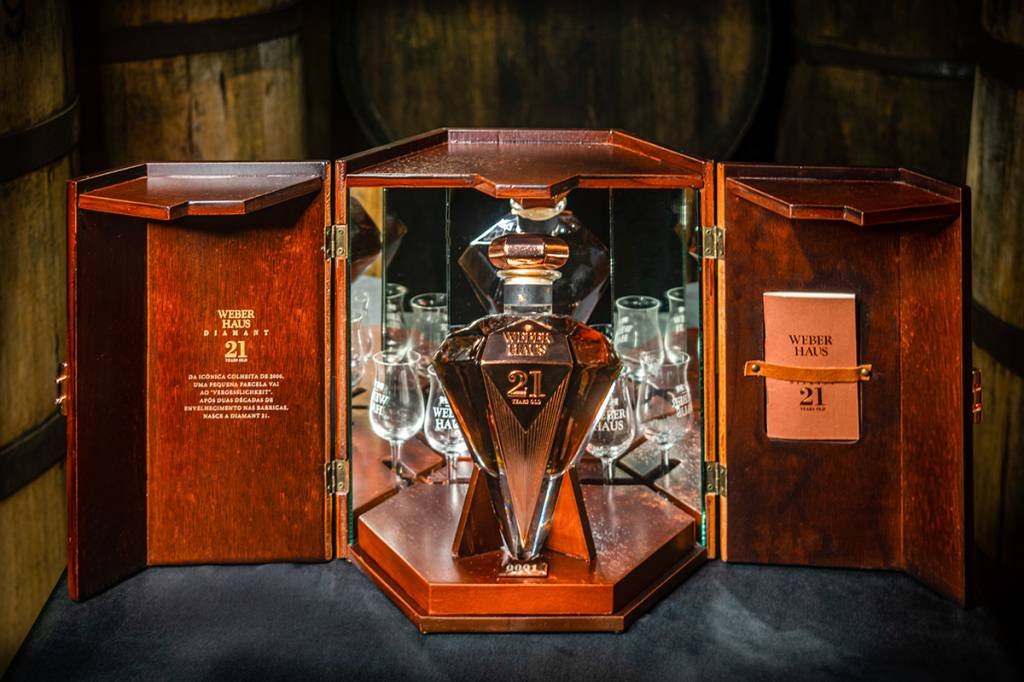 Cachaça Weber Haus Diamant 21 years old. (Divulgação/Divulgação)