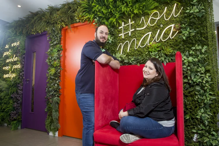 Thais Brisola e Francisco Bonduki são proprietários do Maia Coworking, espaço de trabalho compartilhado que fica em um shopping center. (Ricardo Matsukawa/Sebrae/SP)