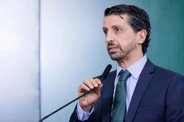 O ministro do Meio Ambiente, Joaquim Leite: "Os números não refletem a atuação do governo nos últimos meses" (Isac Nóbrega/PR/Flickr)