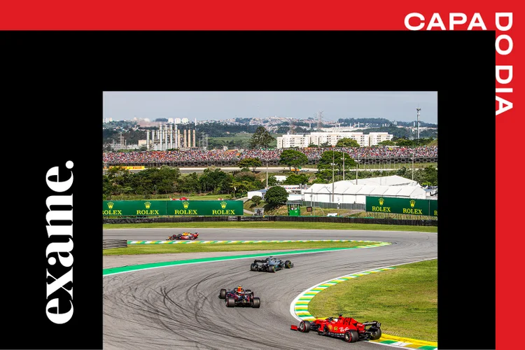 O GP São Paulo de F1 é o maior evento esportivo realizado no Brasil anualmente, mas ganha maior importância agora após a pandemia. (Arte/Exame)