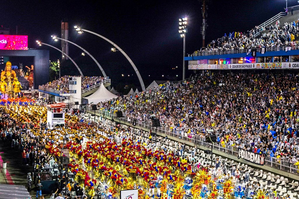 Segunda noite do carnaval de São Paulo terá desfiles de sete escolas de samba (Liga-SP/Paulo Lopes/Divulgação)
