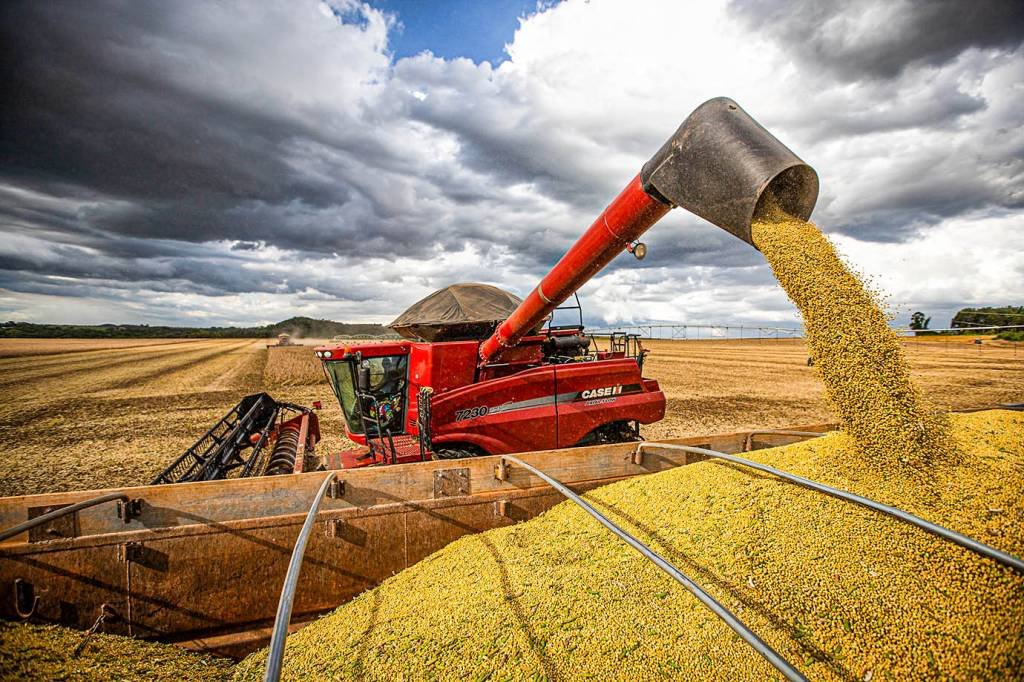 Colheita de soja: clima quente e seco eleva cotação de grãos (Divulgação/Wenderson Araujo/CNA)