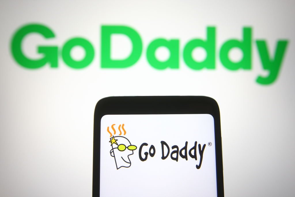 Logotipo da GoDaddy Inc. (LightRocket/Getty Images)