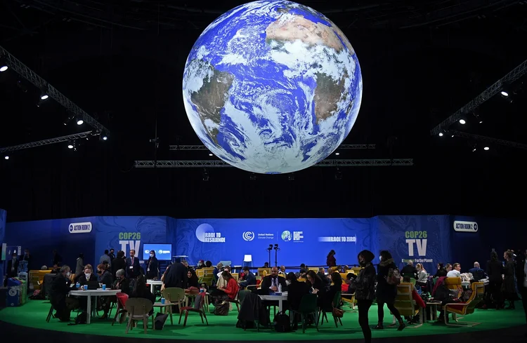 COP26: na declaração os países se comprometeram a “trabalhar coletivamente para deter e reverter a perda florestal e a degradação do solo até 2030 (OLI SCARFF/AFP/Getty Images)