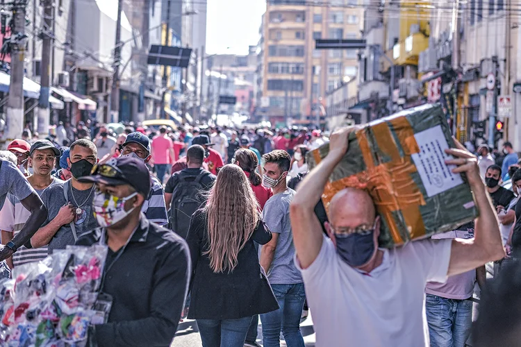 Rua 25 de Março: a maior procura de crédito foi no setor de serviços. (Eduardo Frazão/Exame)