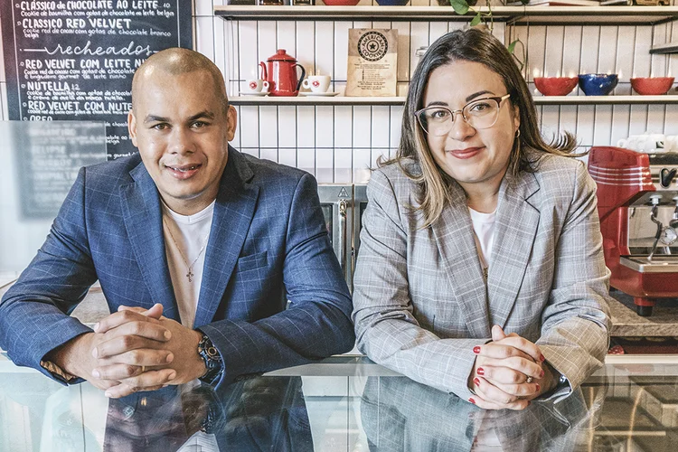 Rafael Macedo e Francielle Faria, fundadores da American Cookies: gatilho para consumo (Samir Félix/Divulgação)