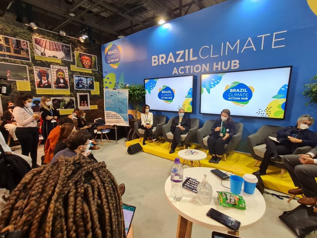 Painel “Iniciativa Clima e Desenvolvimento: Visões para o Brasil 2030, em Glasgow, na Escócia (Marisa Bastos/Divulgação)