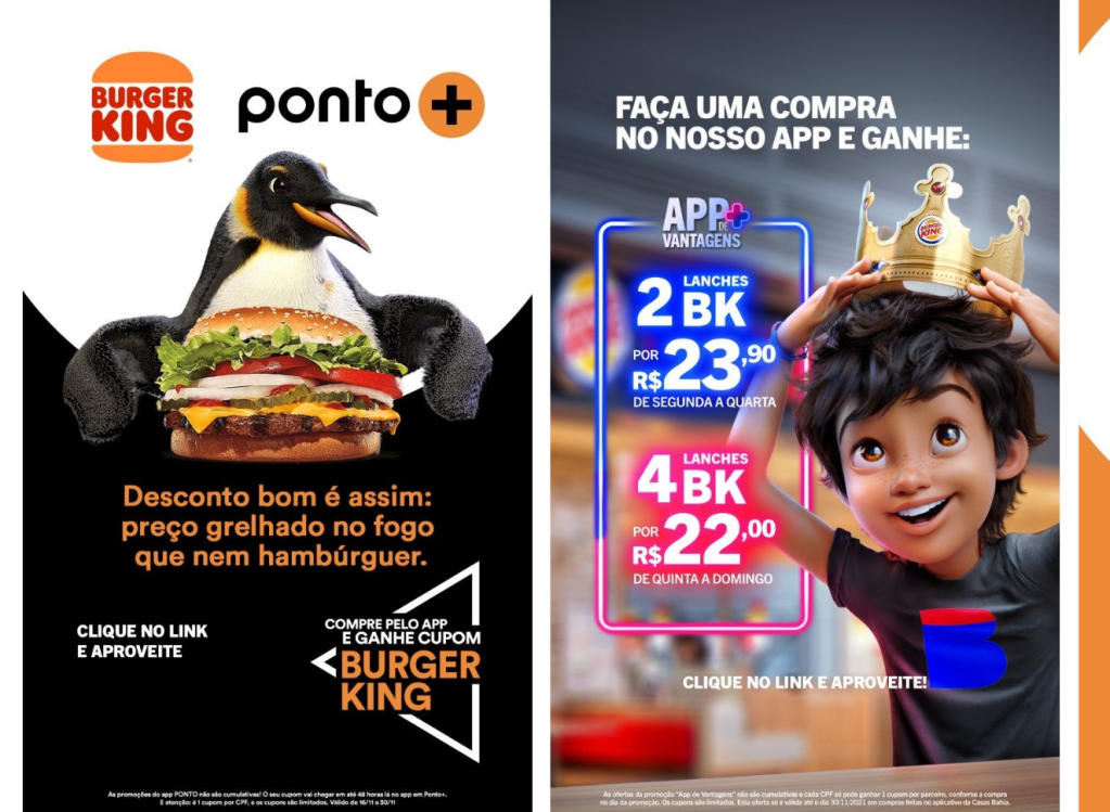 Black Friday: Burger King faz parceria com Casas Bahia e Ponto