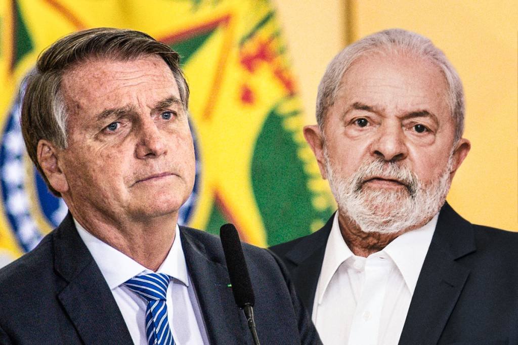 Pesquisa Eleitoral: Caso a eleição fosse realizada hoje, Lula teria potencial para vencer já no primeiro turno (Bolsonaro: Andressa Anholete / Lula: Minas/Bloomberg/Getty Images)