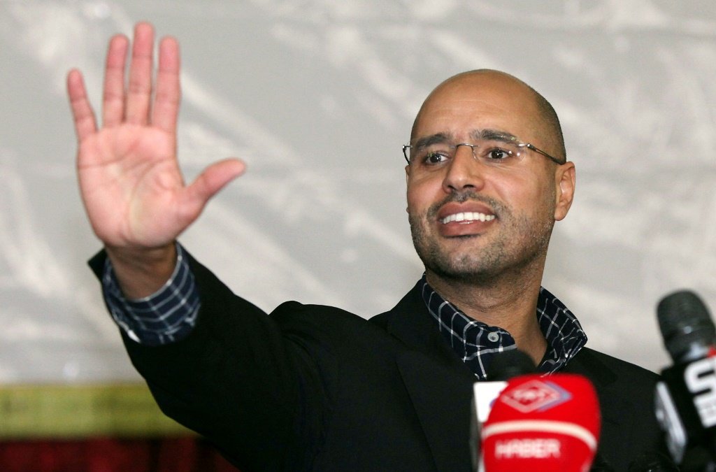 Seif al Islam, filho de Muamar Khadafi, na capital líbia Trípoli (AFP/AFP)