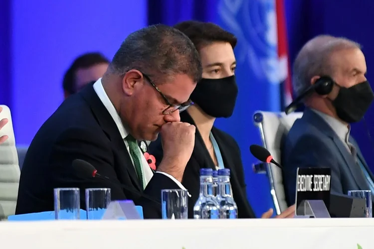 Presidente da COP26, o britânico Alok Sharma, em Glasgow (AFP/AFP)