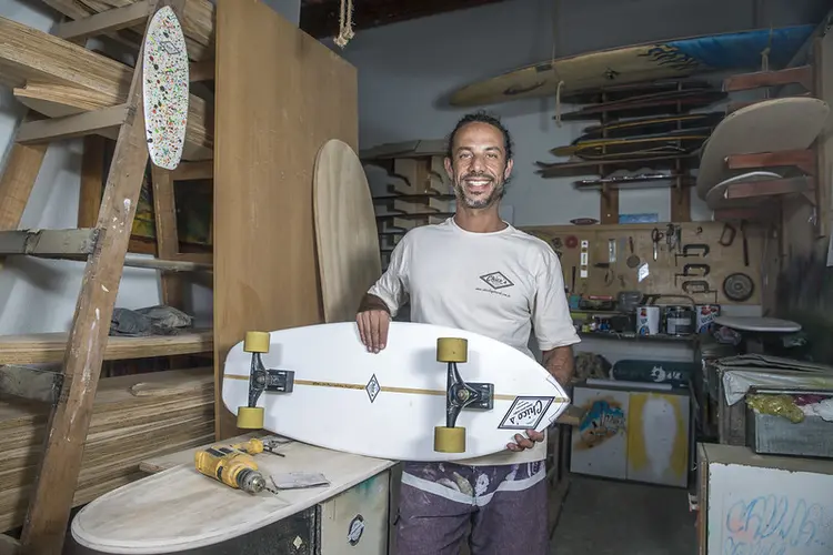 Francisco da Costa Junior, proprietário da Chico's Skates: estabelecimento especializada em fabricar pranchas de skate (Ricardo Matsukawa/Sebrae/SP)