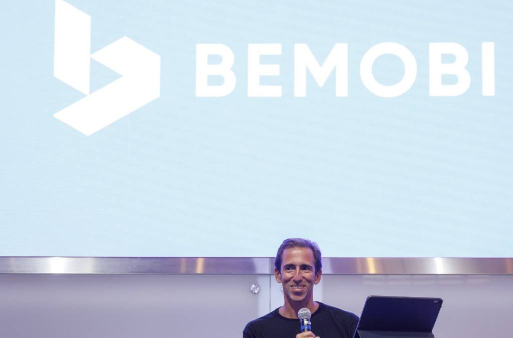 Pedro Ripper, CEO e fundador da Bemobi, no evento de estreia das ações da companhia na B3, em fevereiro de 2021 | Foto: Cauê Diniz/B3 (Cauê Diniz/B3/Divulgação)