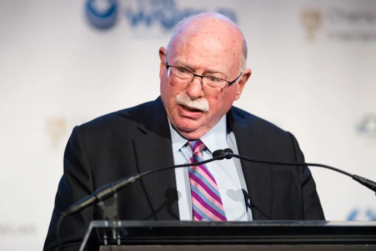 O bilionário Michael Steinhardt em evento em Nova York (Michael Brochstein/SOPA Images/LightRocket/Getty Images)