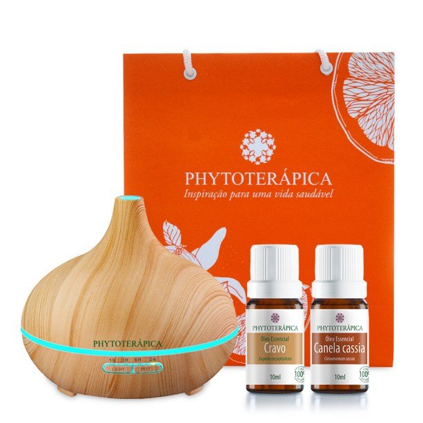 Kit de Aromaterapia para a casa. Preço: <span>R$ 402,60. Site: loja.phytoterapica.com.br.</span>