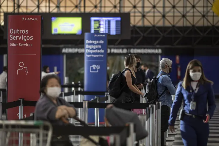 Aeroporto de Guarulhos, em SP: três viram réus em caso de bomba em aeroporto no DF (Victor Moriyama/Bloomberg/Getty Images)
