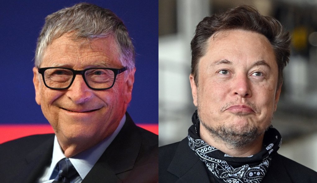 Troca de mensagens entre Bill Gates e Elon Musk foram vazadas e mostram desentendimento entre eles (Getty/Montagem/Getty Images)