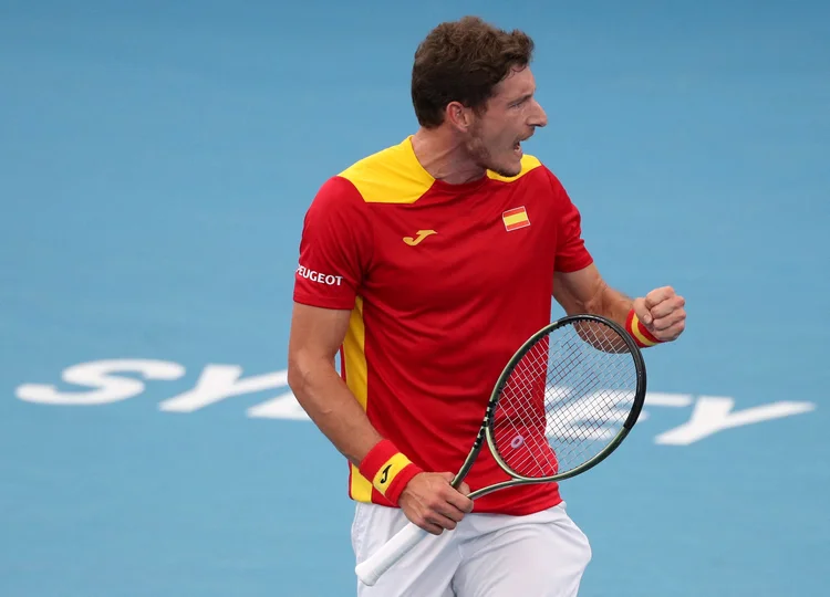 Espanhol Pablo Carreño Busta em partida contra chileno Alejandro Tabilo. (Asanka Brendon Ratnayake/Reuters)