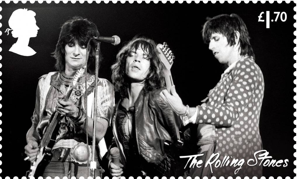 Um dos selos do Correio Real britânico em homenagem aos Rolling Stones. (Correio Real/Divulgação/Reuters)