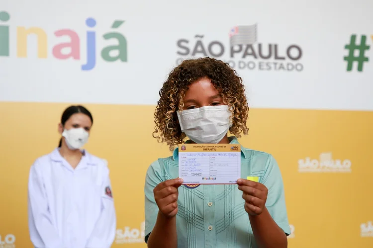 Vacinação de crianças contra a covid-19. (Estado de São Paulo/Flickr)