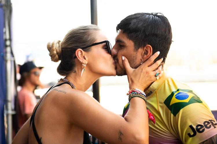 Gabriel Medina e Yasmin Brunet estavam juntos desde 2020. (Pat Nolan/World Surf League/Getty Images)