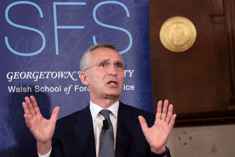 Por sua parte, Stoltenberg defendeu que uma guerra nuclear "nunca deve ser travada" (Win McNamee/Getty Images)