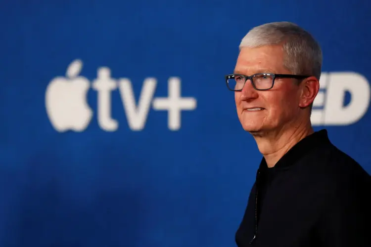Tim Cook: ele recebeu 98,7 milhões de dólares da Apple em 2021.  (Mario Anzuoni/Reuters)