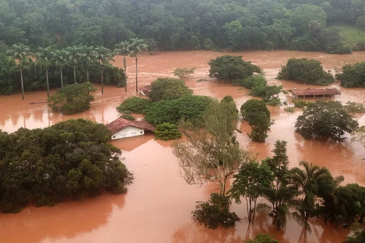 Juatuba, em Minas Gerais: área foi fortemente afetada pelas chuvas dos últimos dias (DOUGLAS MAGNO/AFP/Getty Images)