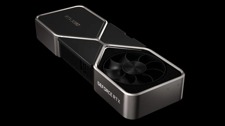 A nova placa deve se posicionar entre a RTX 3080 padrão e a 3080 Ti em performance (Nvidia/Reprodução)