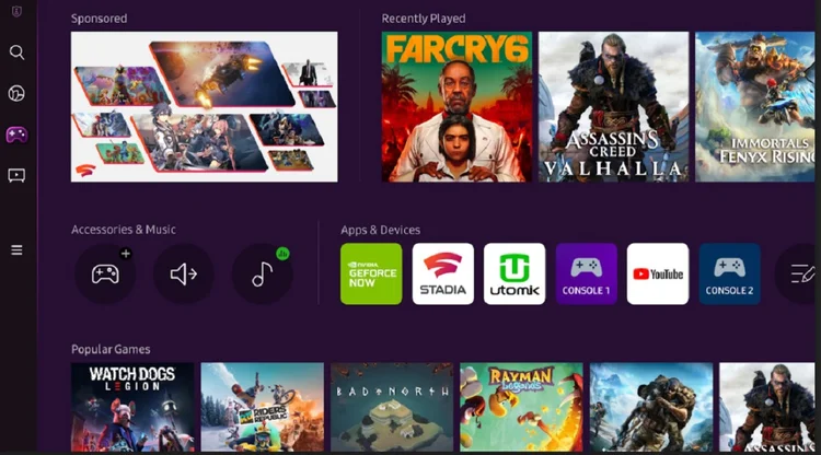 O serviço de streaming de jogos estará disponível em smart TVs lançadas pela Samsung em 2022 (Foto/Reprodução)