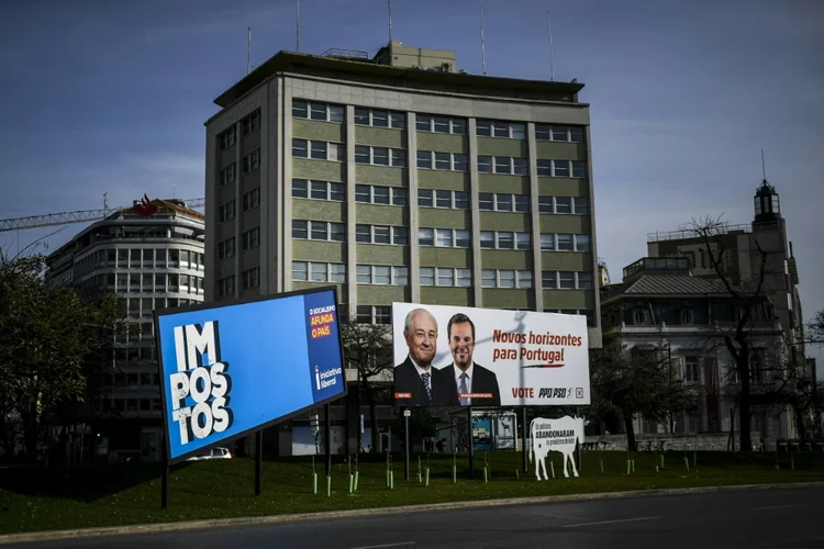 Propaganda eleitoral em Lisboa (AFP/AFP)