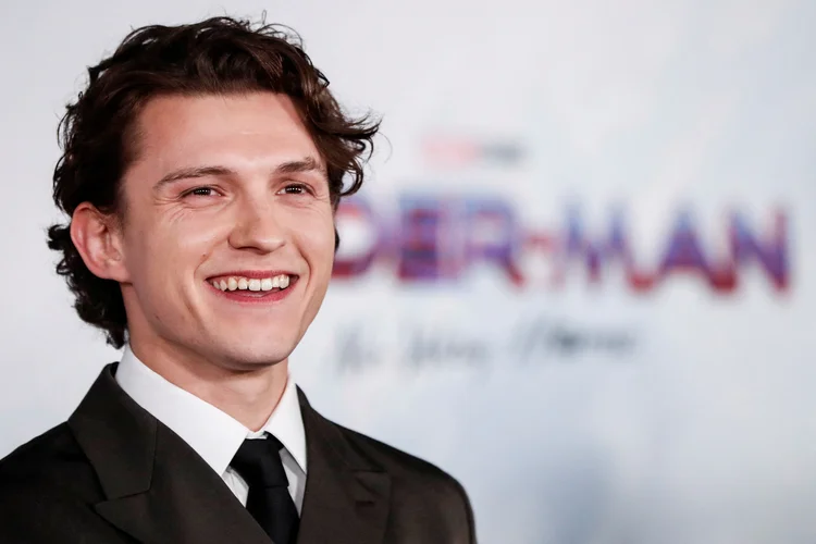Ator Tom Holland durante pré-estreia de "Homem-Aranha: Sem Volta Para Casa" em Los Angeles. (Mario Anzuoni/Reuters)