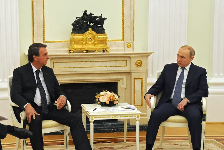 Bolsonaro em encontro com Putin em Moscou, na Rússia. (Oficial Kremlin/PR/Flickr)