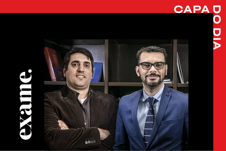 André Freitas, da DX Gameworks, e Rafael Moreira, da Bertha Capital: aposta na vocação do Brasil para exportação de games (Montagem de Júlio Gomes/EXAME/Divulgação)