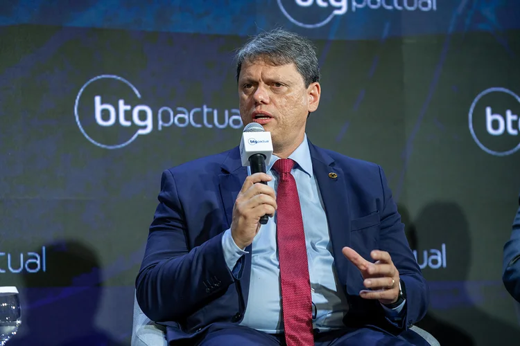 Ministro da Infraestrutura, Tarcísio Gomes de Freitas no CEO Conference Brasil 2022 (BTG Pactual/Divulgação)